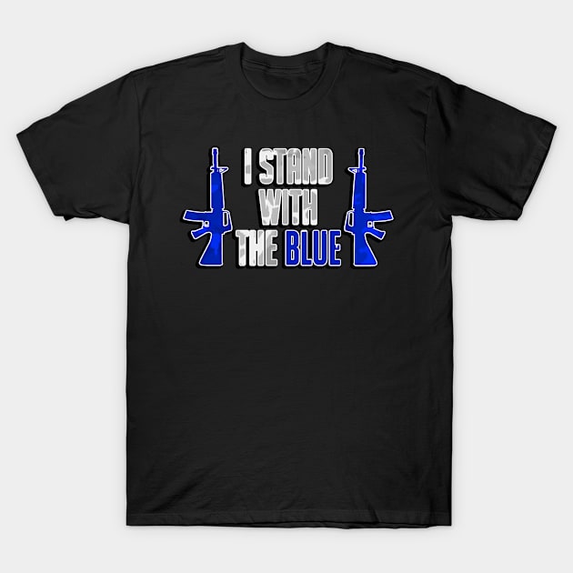 I Stand with the Blue, Police Supporter, Police T-Shirt by Jakavonis